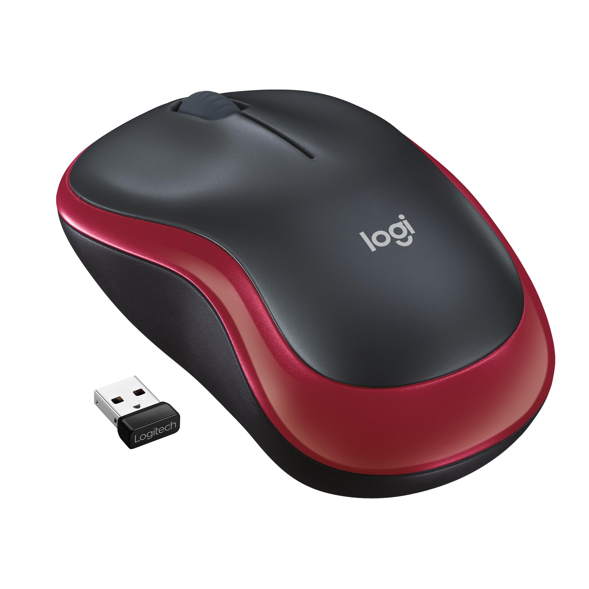 Logitech Mouse Usb Optical Wrl M185 Red 910-002237