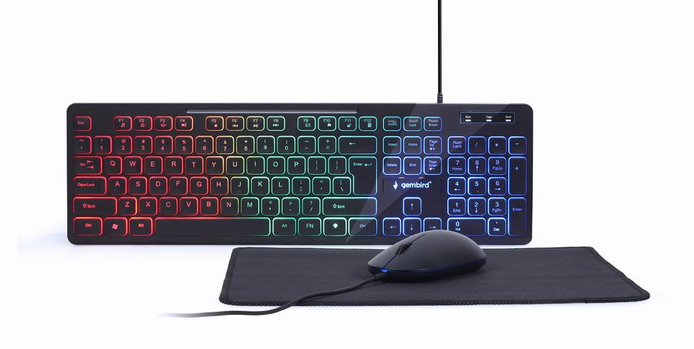 Gembird Keyboard +Mouse Usb Eng Kbs-Uml-01