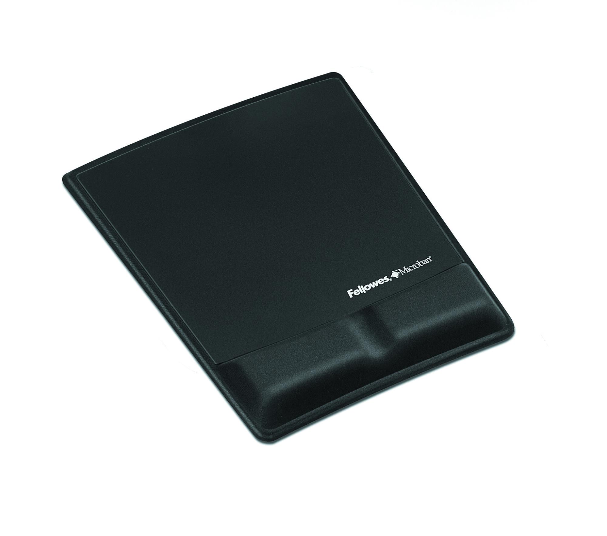 Fellowes Mouse Pad Wrist Support Black 9181201
