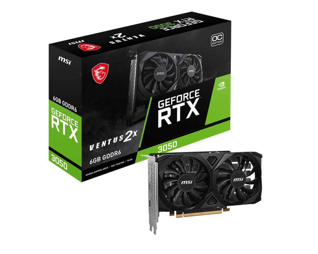 MSI Graphics Card Nvidia Geforce Rtx 3050 6GB