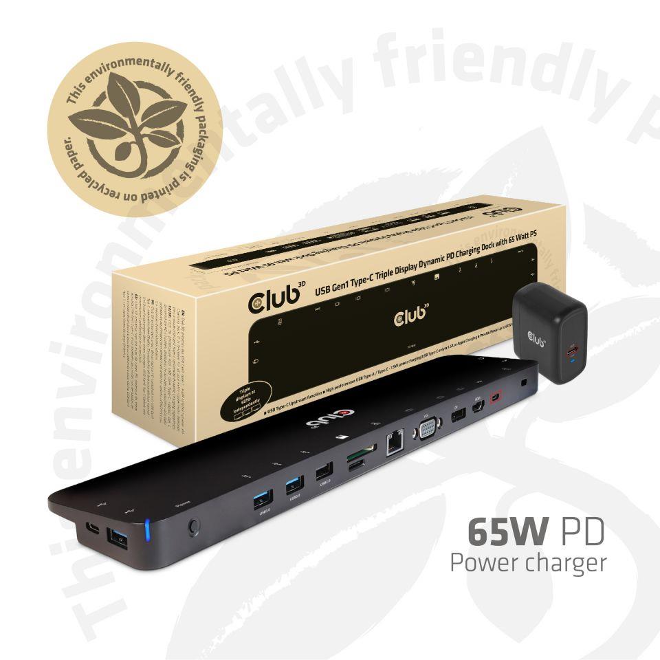 Club3D Nb Acc Docking Station Usb-C 65W Csv-1564W65