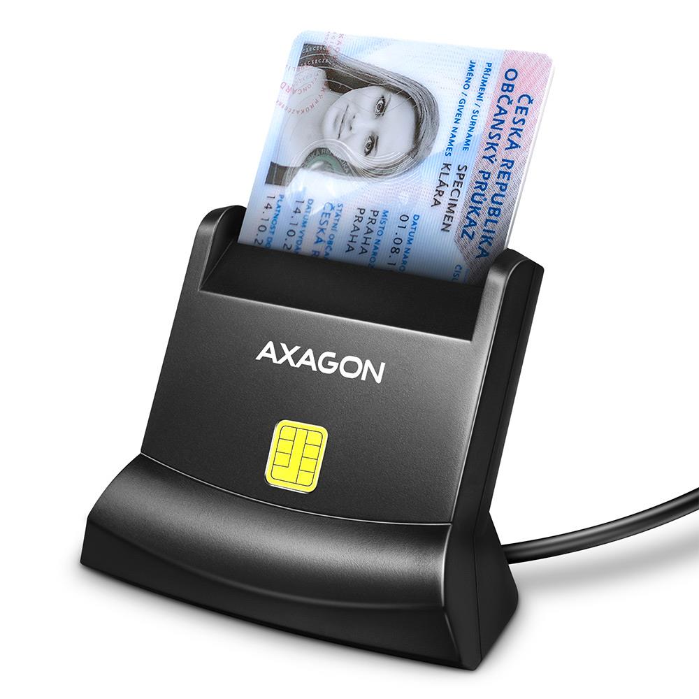 Axagon Card Reader Stand Smartcard Id Usb2.0 1.3M Cre-Sm4N