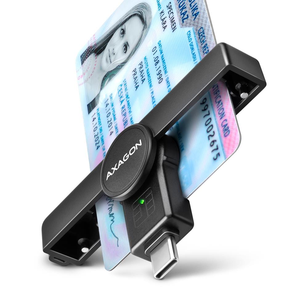 Axagon Card Reader Pocket Smartcard Usb-C Cre-Smpc