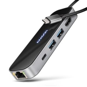 Axagon O Hub Usb-C 6In1 Glass 0.2M Hmc-6Gln