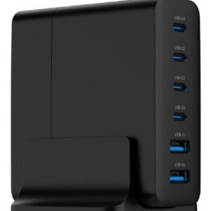 Gembird Charger Usb Universal 6P 75W Ta-Uc-2A4C-Pd75-01-Bk