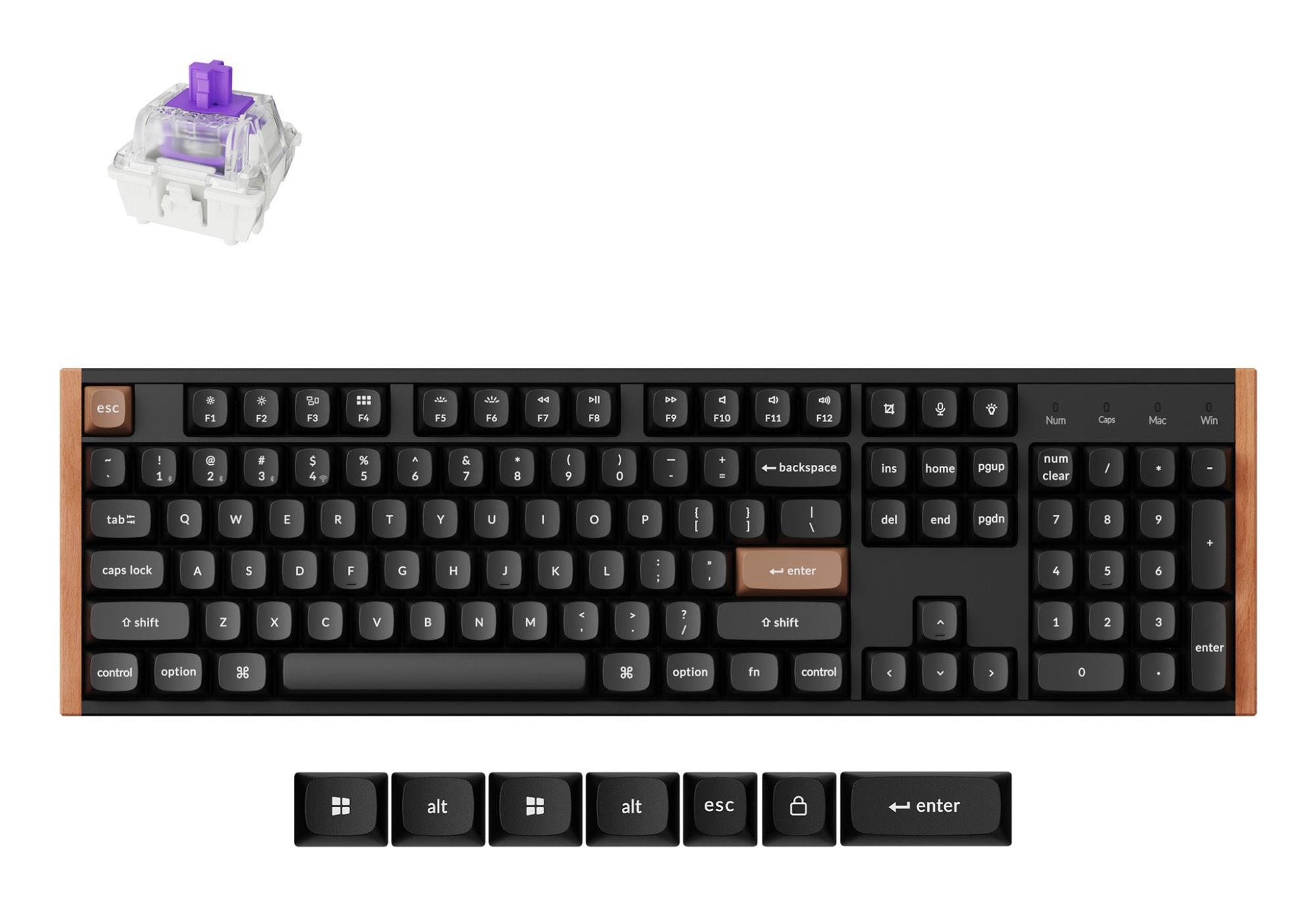 Keychron Keyboard Wrl K10 He Special Ed Black K10H-F1