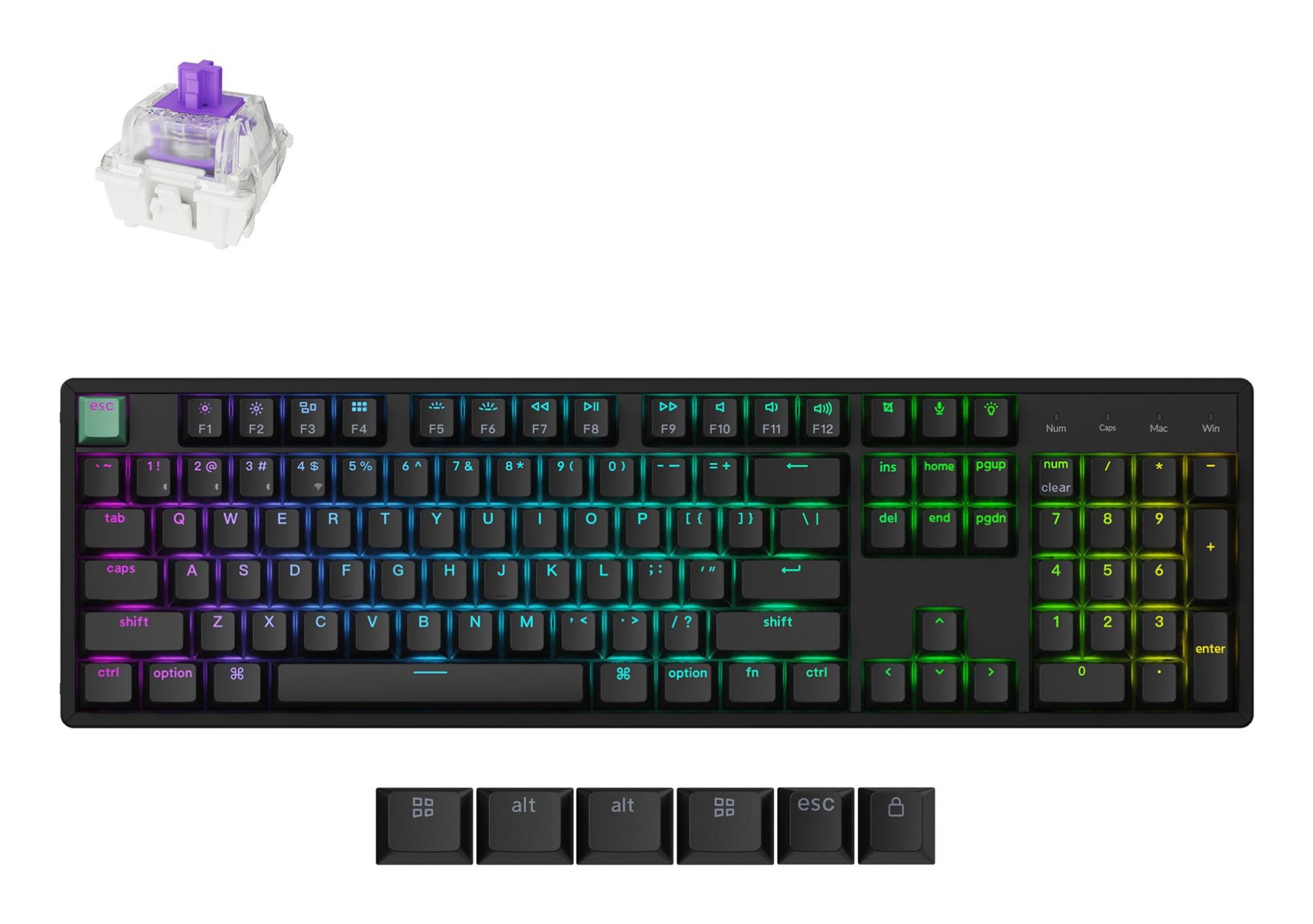 Keychron Keyboard Wrl K10 He Black K10H-J1