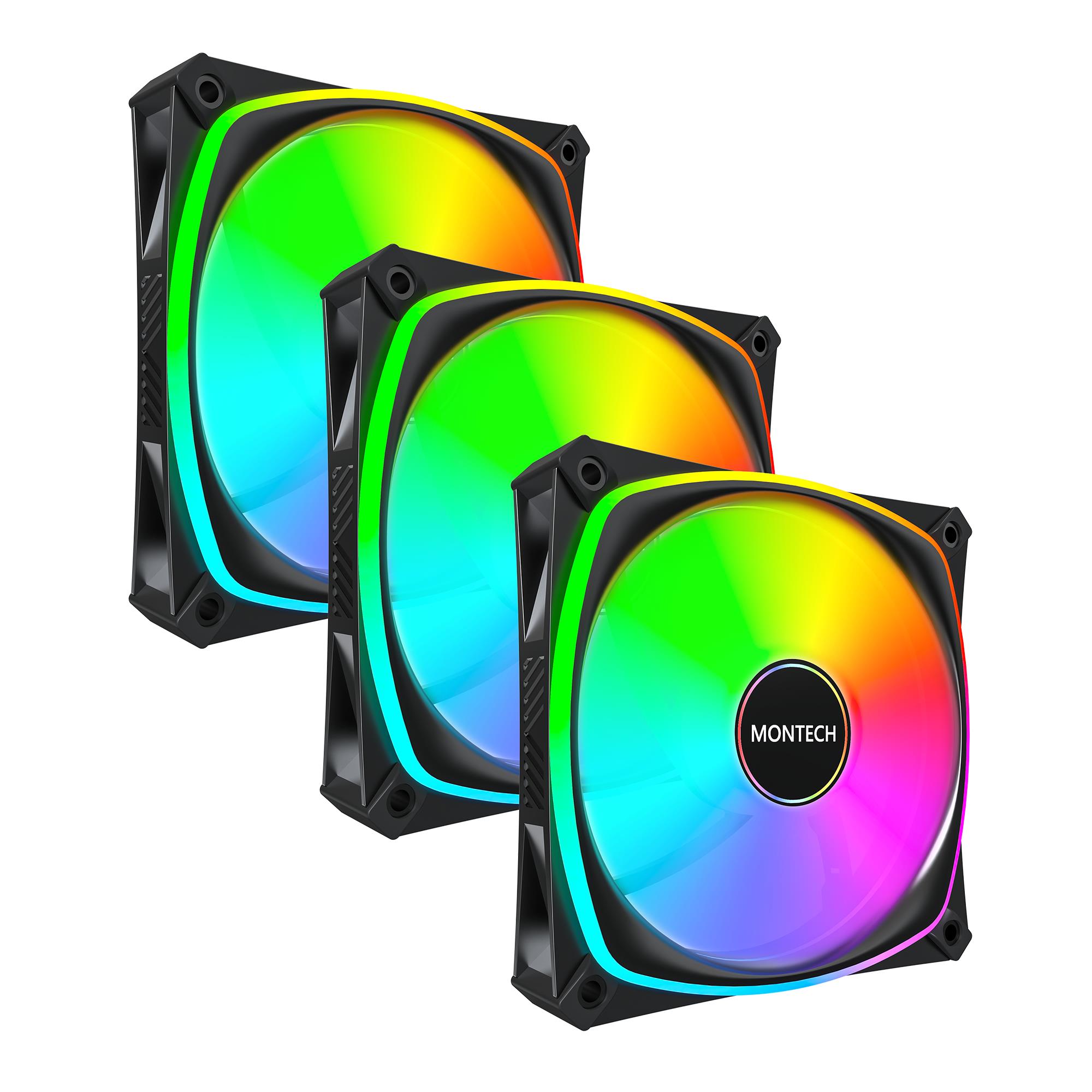 Montech Case Fan 120Mm Rx120 Pro Black 3 In 1