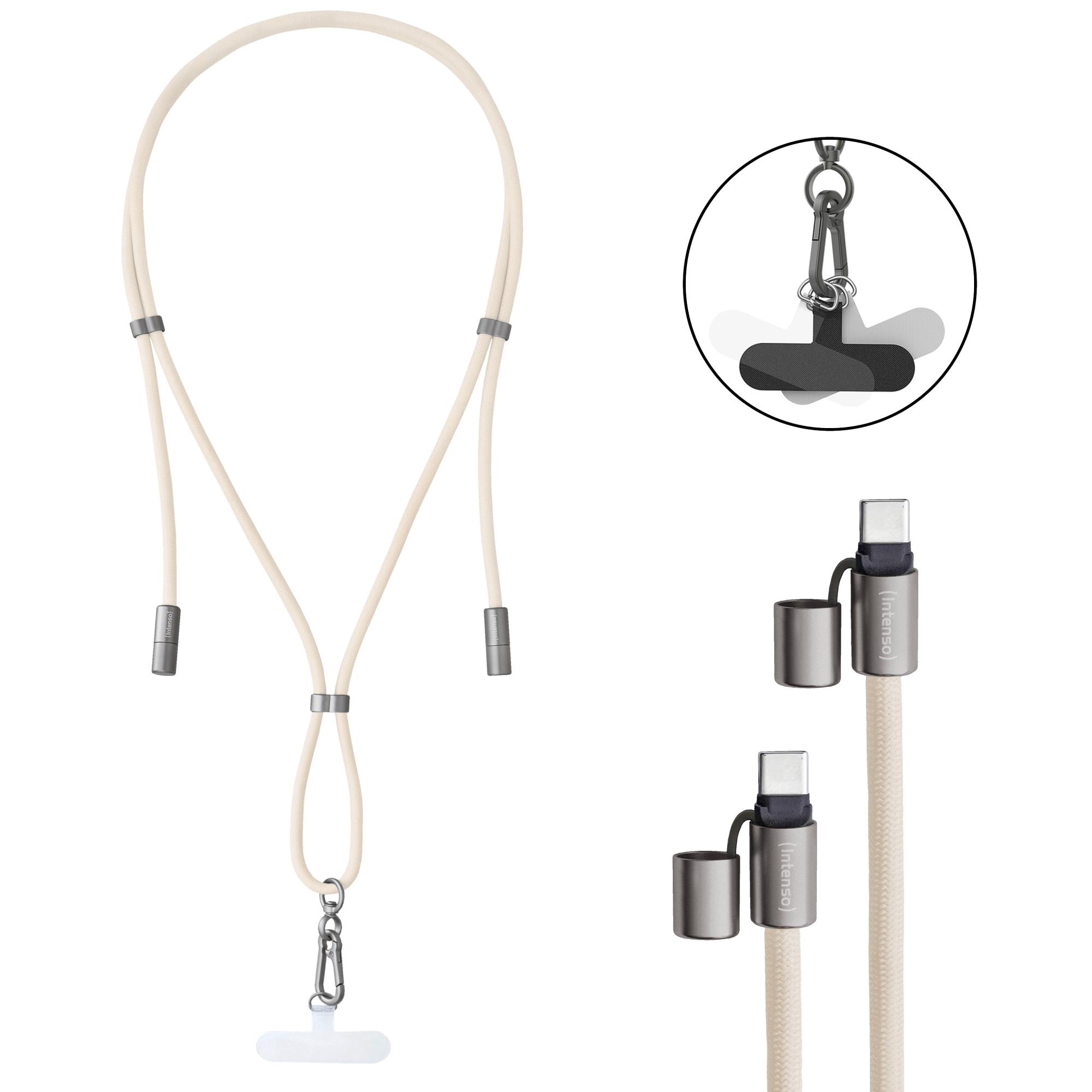 Intenso Cable Usb-C To Usb-C 1.65M Lanyard Beige 7991001