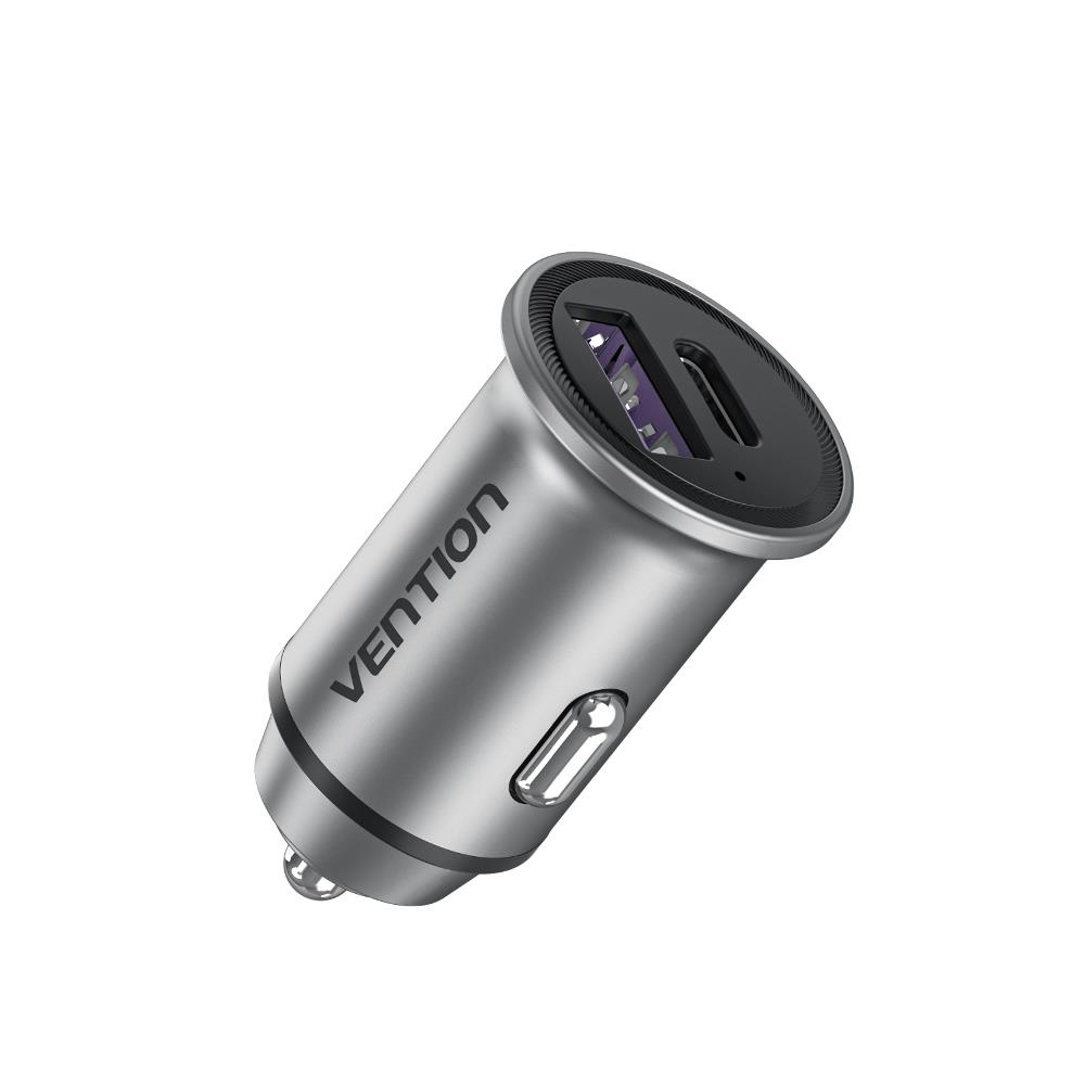Vention Mobile Charger Car Usb 2P Gray Ffbh0