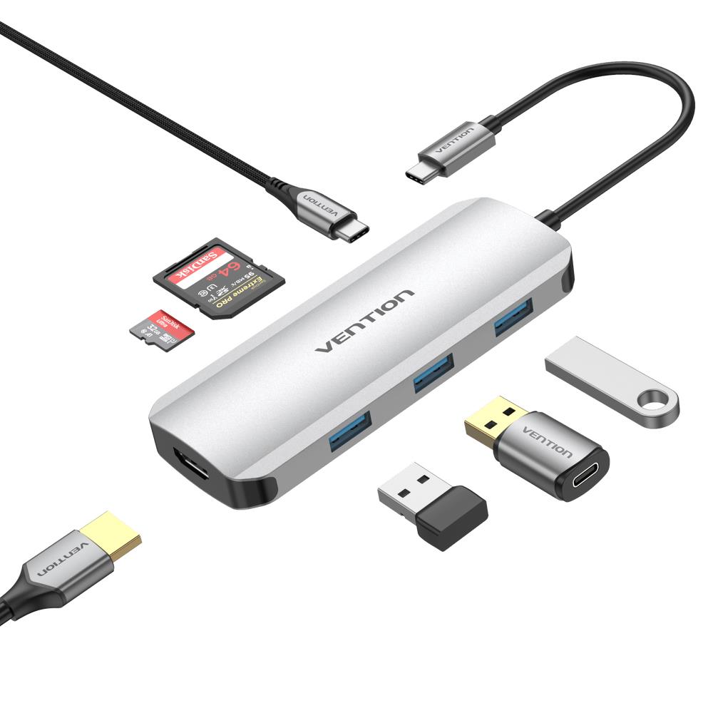 Vention Nb Acc Docking Station 7In1 Usb-C 0.15M Tojhb