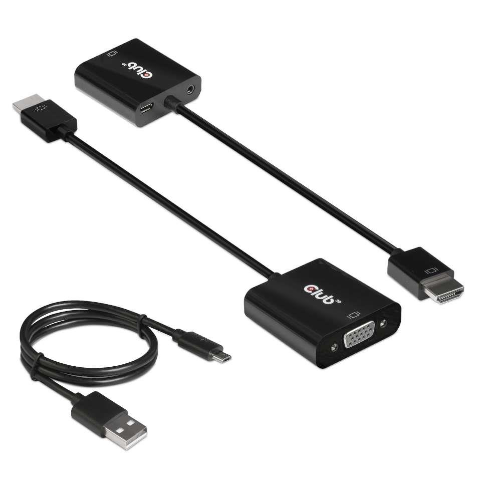 Club3D O Adapter Hdmi To Vga Audio M F Cac-1302