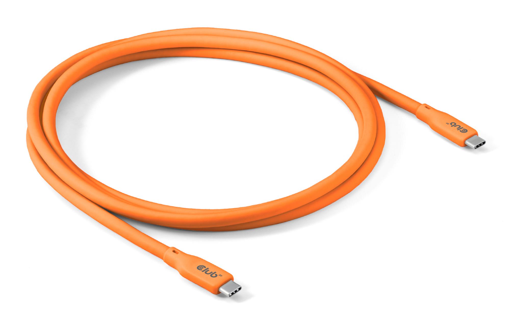 Club3D Cable Usb-C To Usb-C 2M M Orange Cac-3000