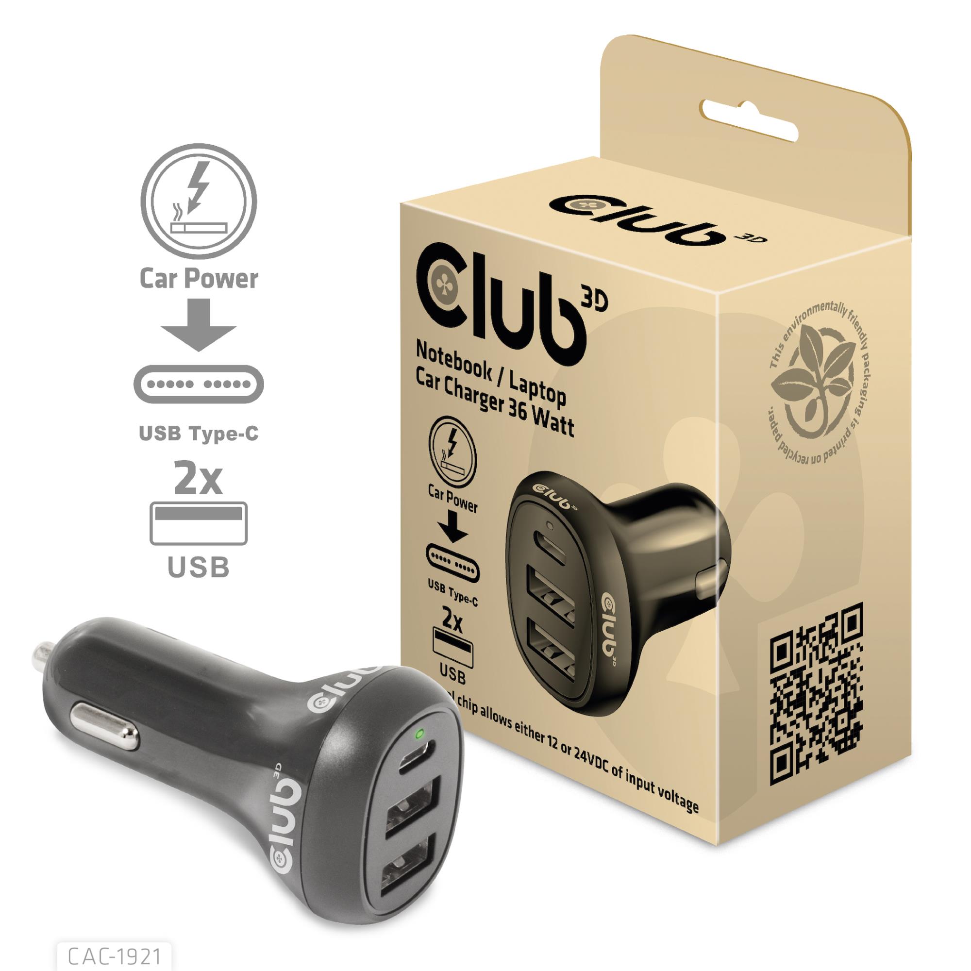 Club3D Nb Charger Car 36W Cac-1921