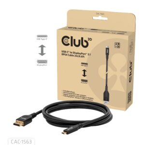 Club3D Cable Usb-C To Dp 2M M Cac-1563
