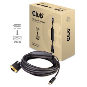 Club3D Cable Usb-C To Vga 5M M Cac-1512