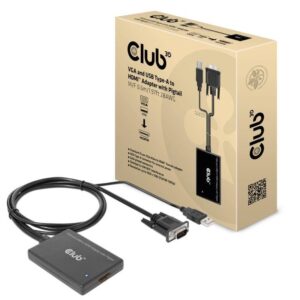 Club3D O Adapter Vga To Hdmi+Usb 0.6M M F Cac-1720
