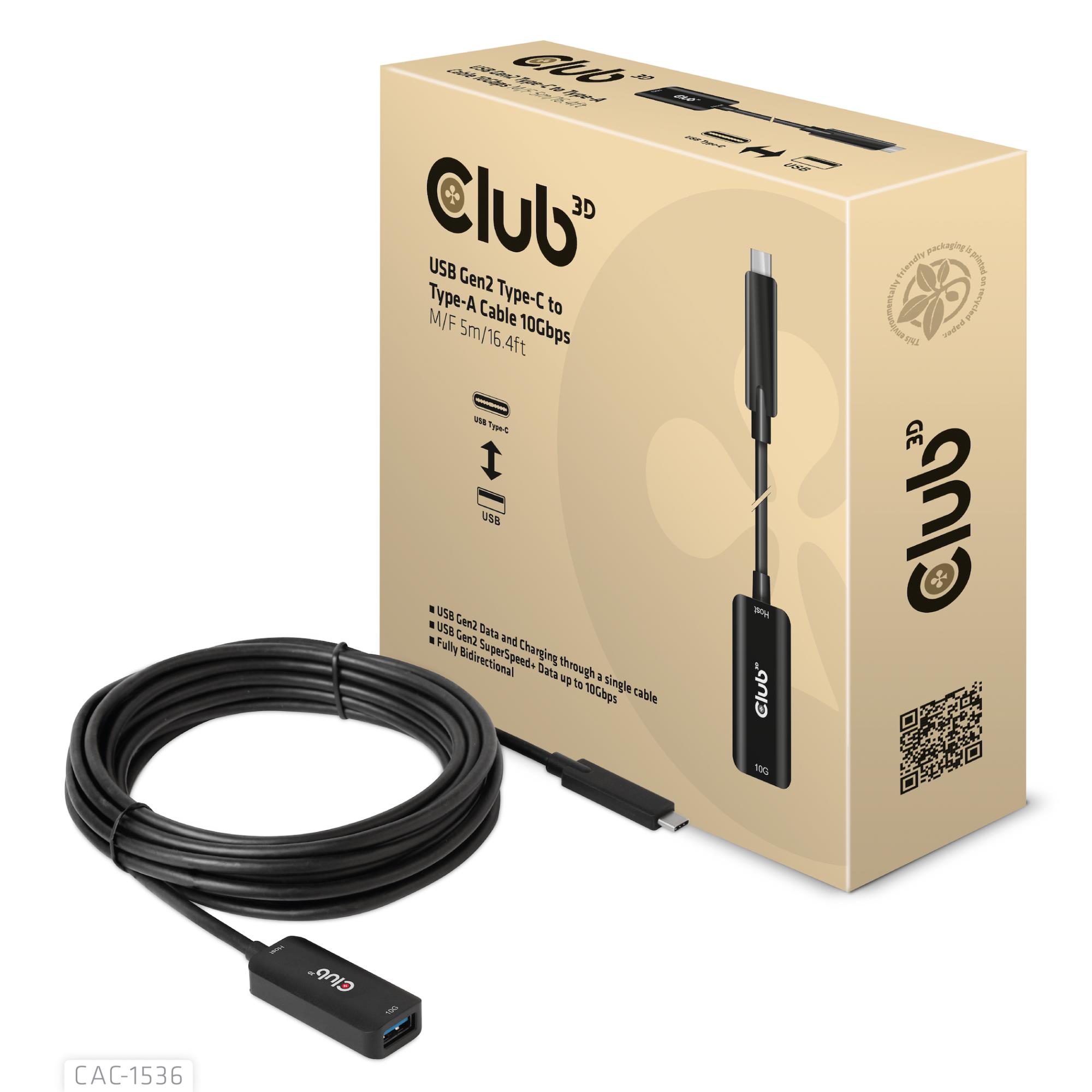 Club3D Cable Usb-C To Usb 5M F Cac-1536