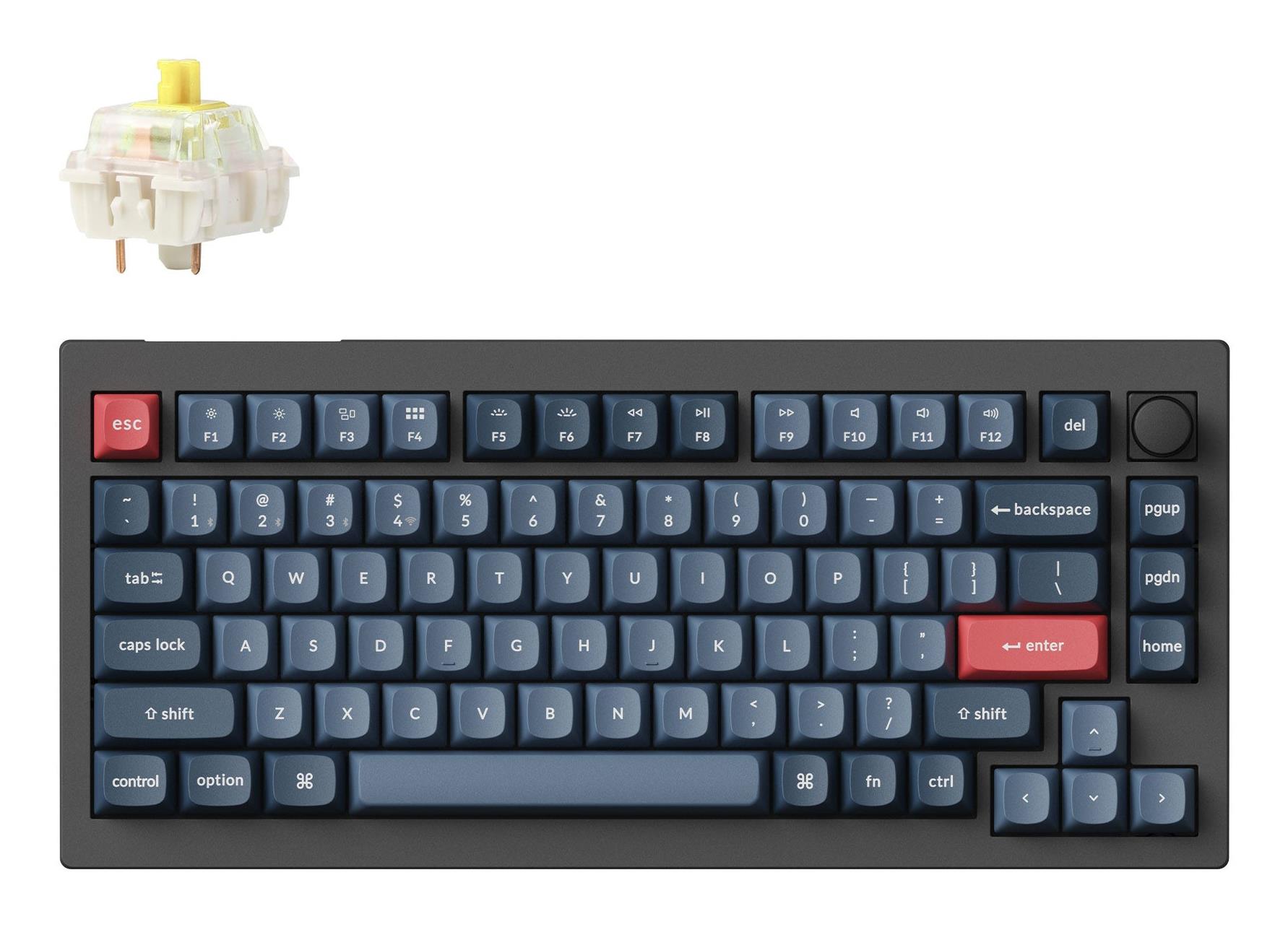 Keychron Keyboard Wrl V1 Max Rgb Carbon Black V1M-D4