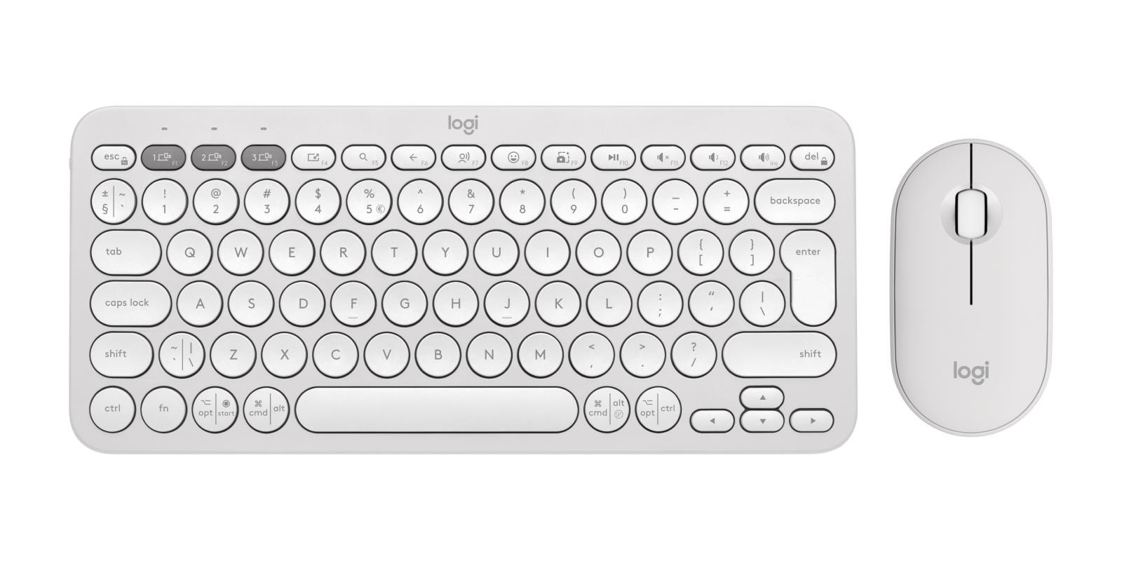Logitech Keyboard +Mouse Combo Pebble 2 White 920-012240