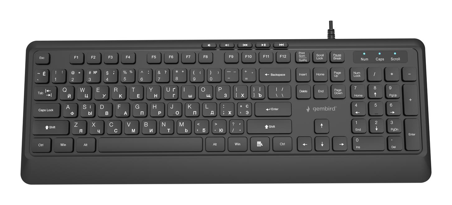 Gembird Keyboard Multimedia Usb Cyrill Black Kb-Mch-05-Cyrl
