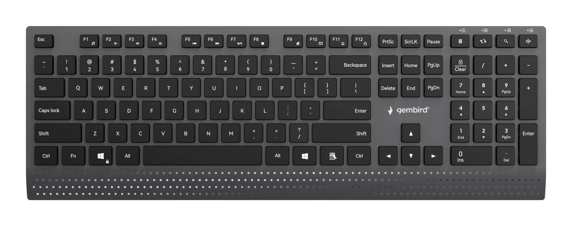 Gembird Keyboard Multimedia Usb Eng Black Kb-Mch-06