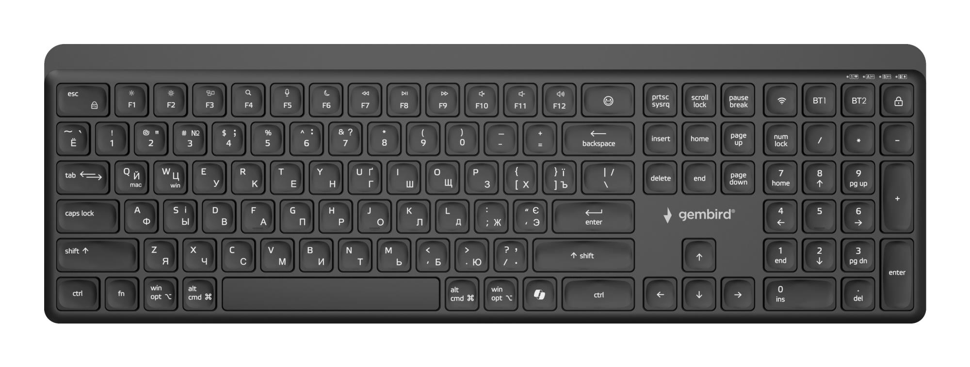 Gembird Keyboard Wrl Slim Bt Cyrillic Kb-Wps-03-Cyrl