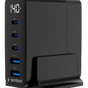 Gembird Charger Usb Universal 4P 140W Ta-Uc-2A3C-Pd140-01-Bk